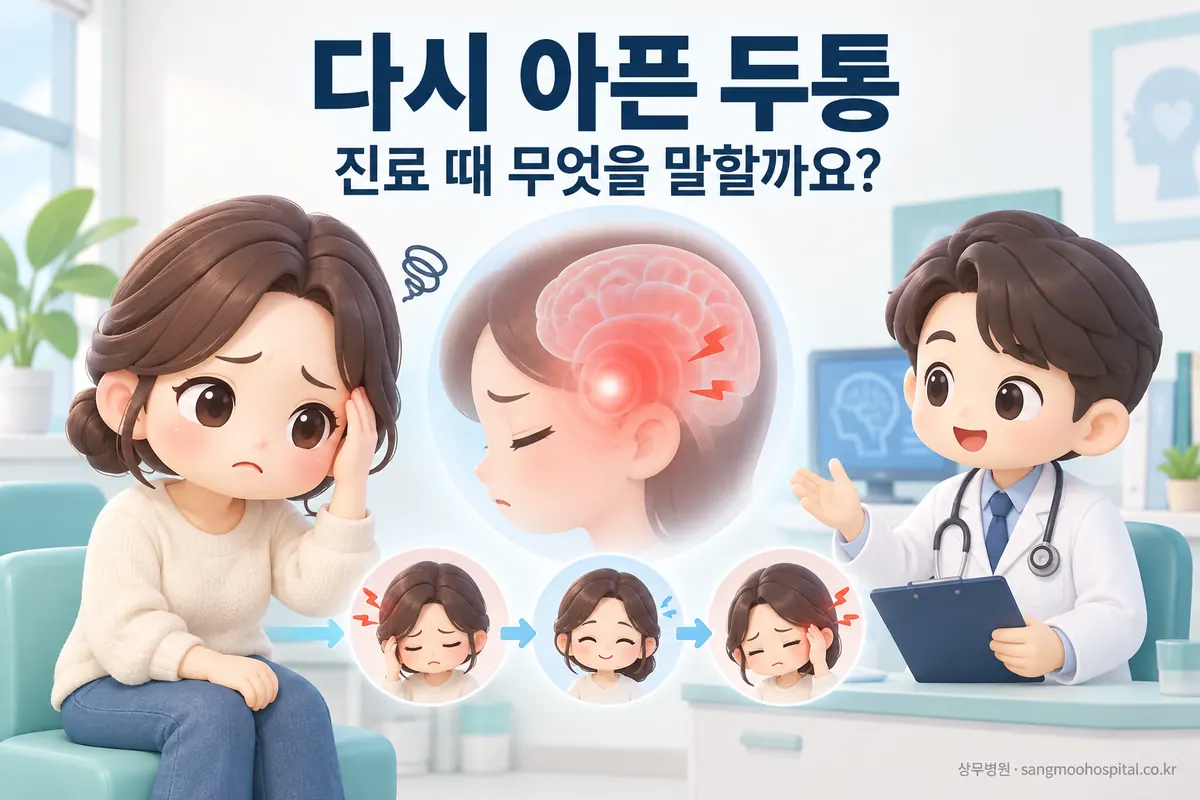 잠깐 좋아졌다 다시 아픈 두통, 진료 때 어떤 이야기를 하면 될까요?
