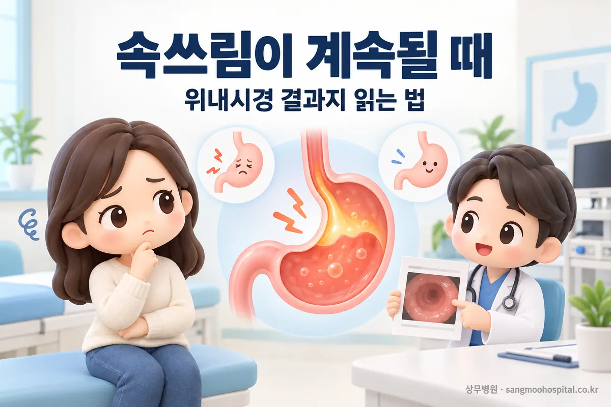 속쓰림이 계속될 때, 위내시경 결과지는 어떻게 읽어야 할까요