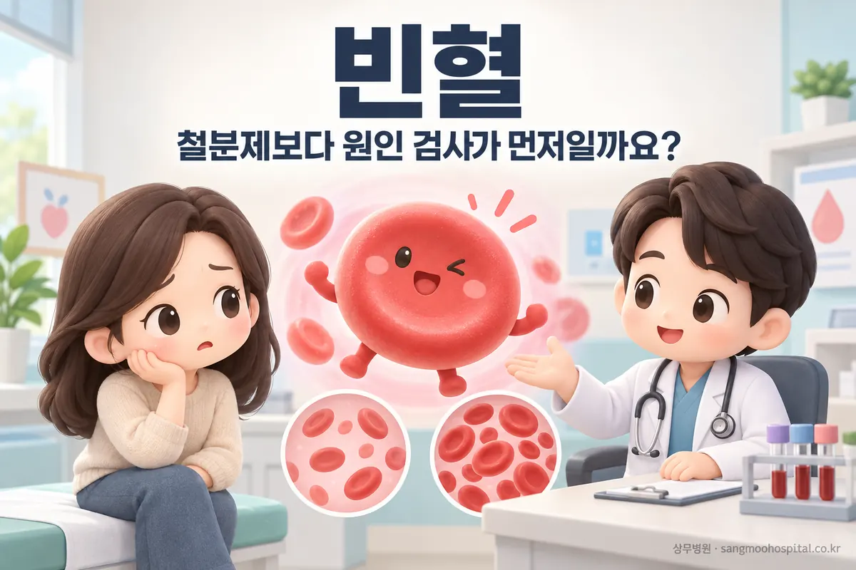빈혈이라는 말을 들었다면, 철분제보다 원인 검사가 먼저일까요?