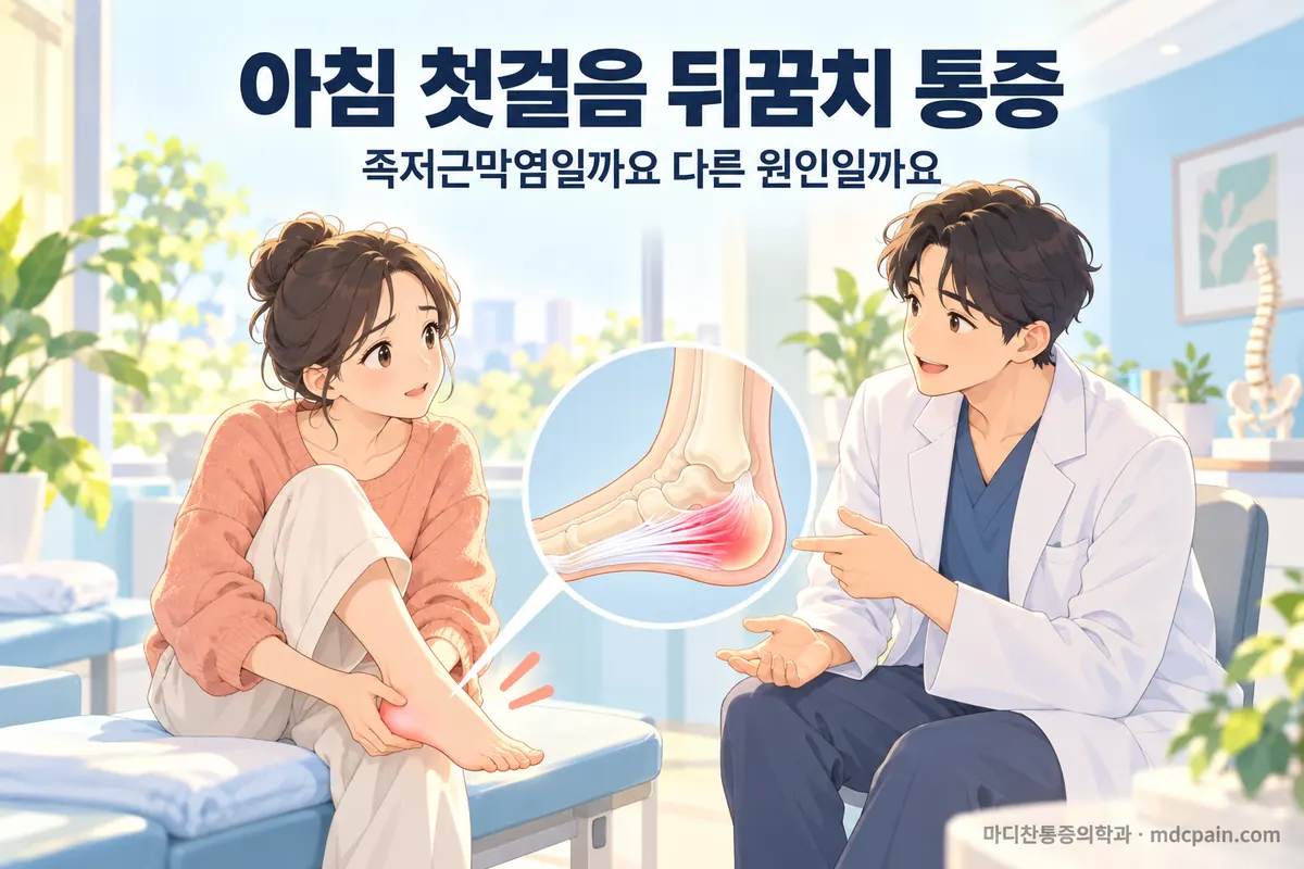 아침 첫걸음에 발뒤꿈치가 아프다면, 족저근막염일까요 다른 원인일까요?