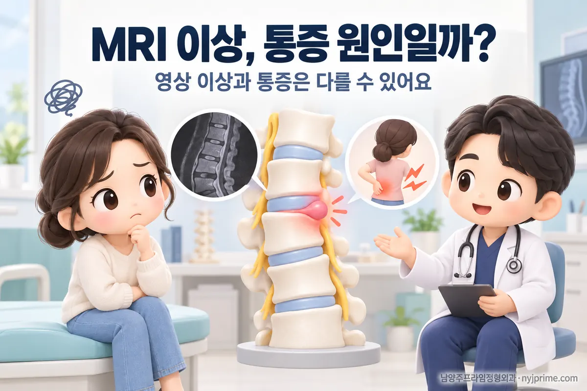 MRI에 이상이 있다는데, 그게 제 통증의 원인일까요?