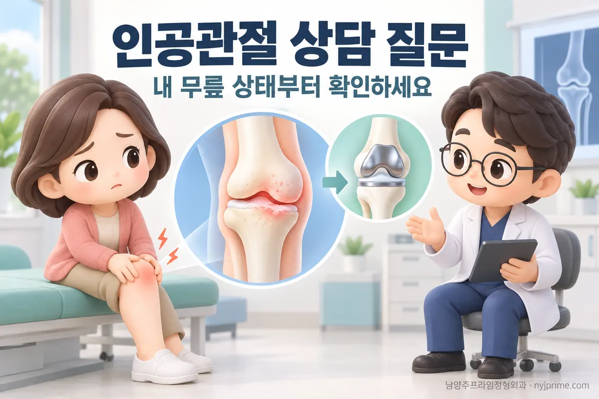 무릎 인공관절 수술을 고민할 때, 상담에서 무엇을 물어봐야 할까요?