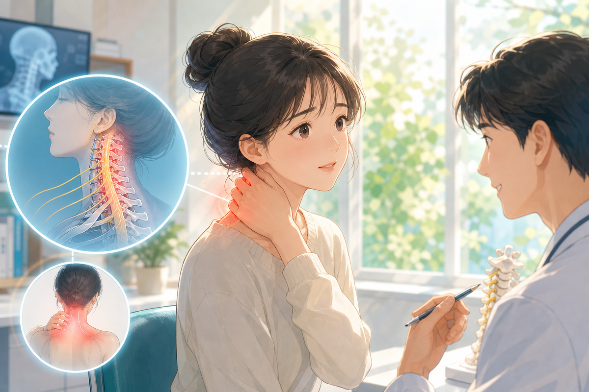 목덜미 뭉침인가, 경추 문제인가 — 뒤통수까지 번지는 통증을 가르는 기준